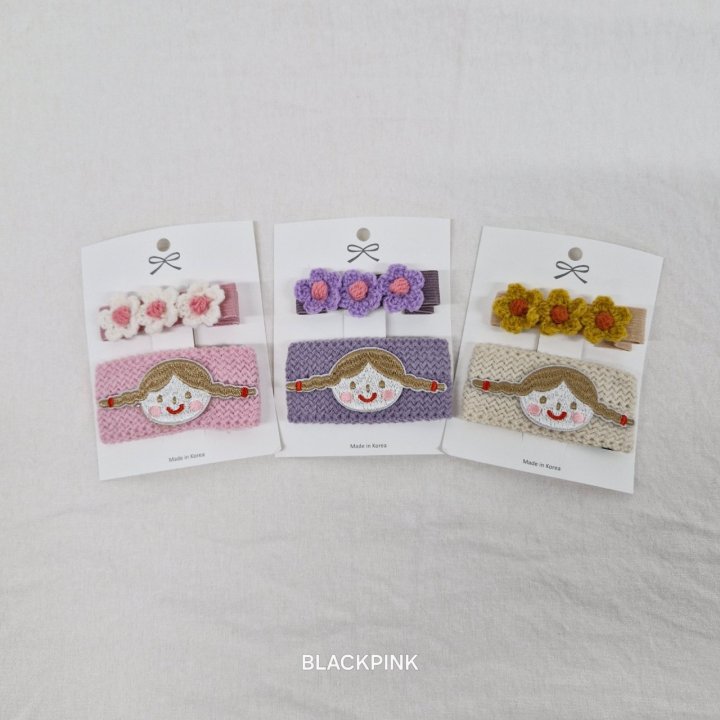 Black Pink - Korean Children Fashion - #Kfashion4kids - Girl Flower Set (set of 2) - 3