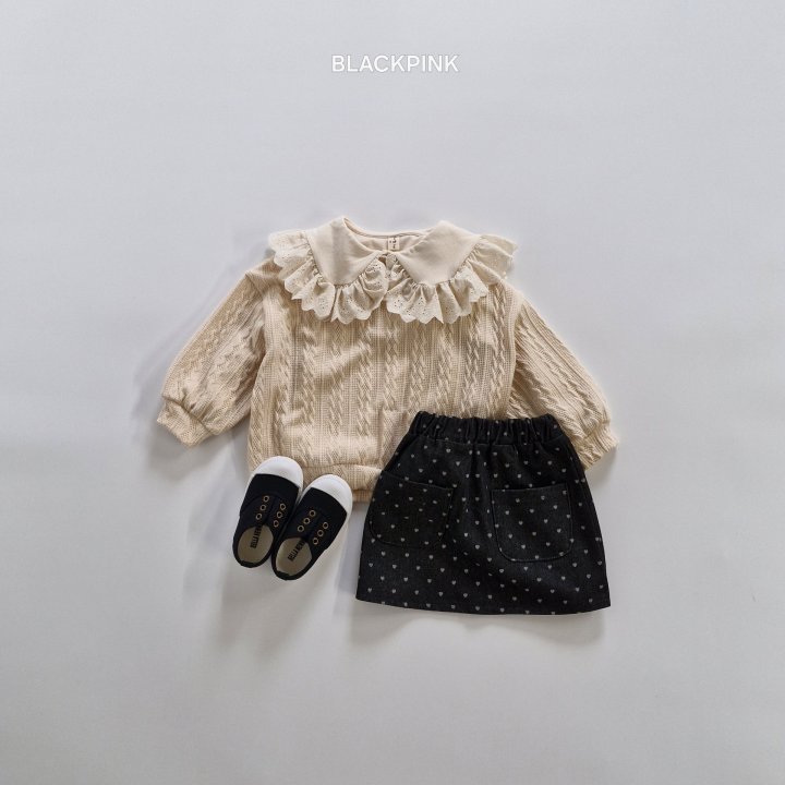 Black Pink - Korean Children Fashion - #Kfashion4kids - Autumn Big Collar Tee - 6