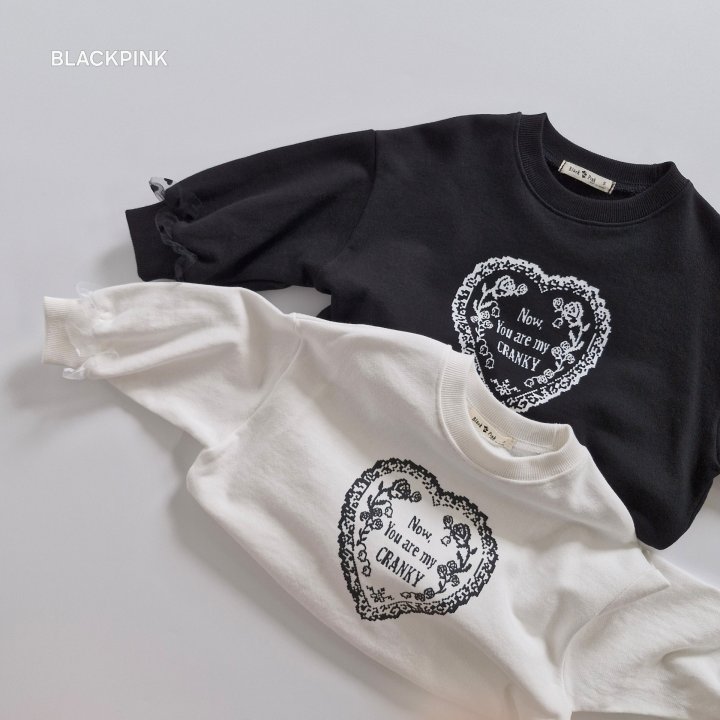 Black Pink - Korean Children Fashion - #kidzfashiontrend - Sleeve Lace Sweatshirt - 4