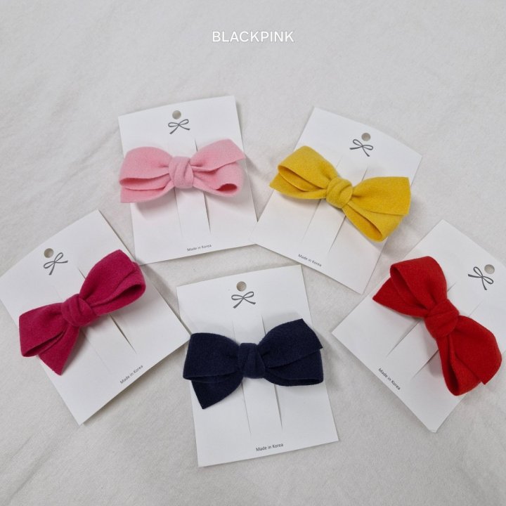 Black Pink - Korean Children Fashion - #Kfashion4kids - Wool Ribbon Hair Clip - 2