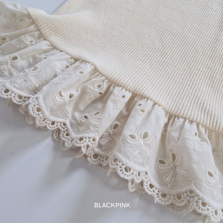 Black Pink - Korean Children Fashion - #childofig - Layered Lace Autumn Sleeveless - 9