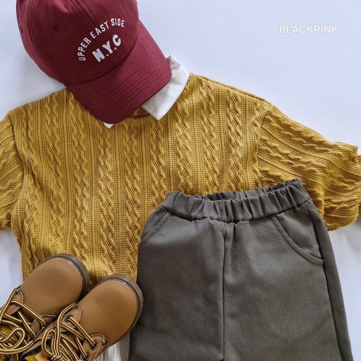 Black Pink - Korean Children Fashion - #childofig - Cable Knit Sweater - 9
