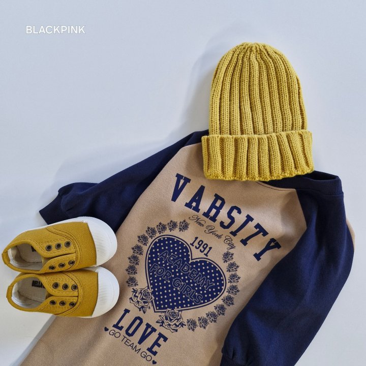 Black Pink - Korean Children Fashion - #childofig - Heart Raglan One-piece - 6