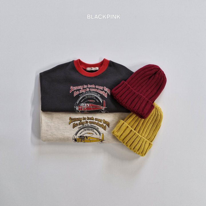 Black Pink - Korean Children Fashion - #childofig - Airplane Sweatshirt - 3