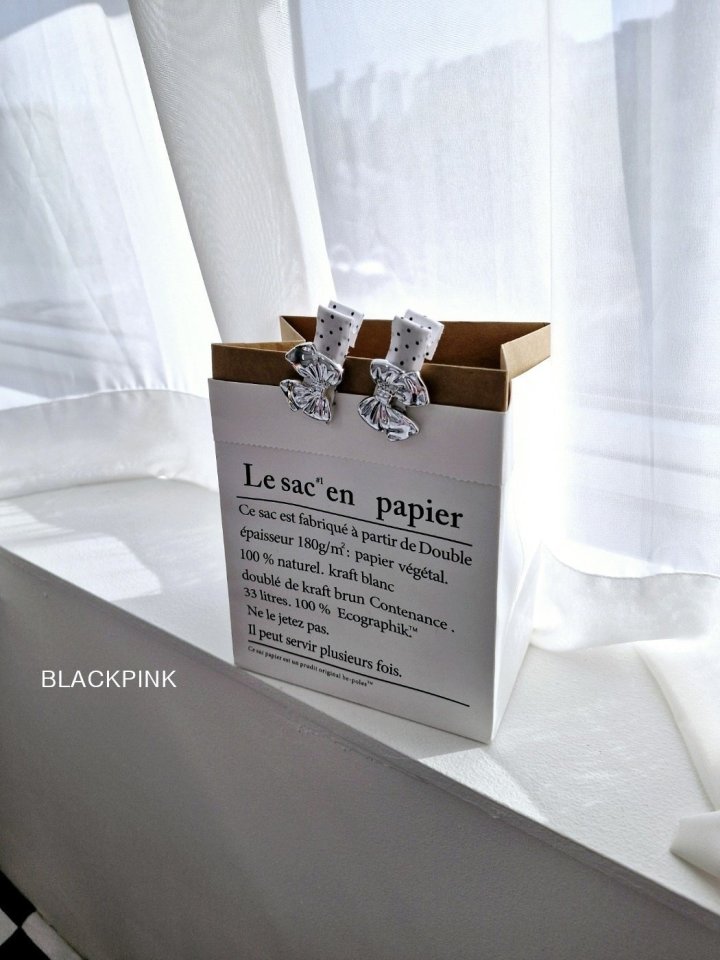 Black Pink - Korean Children Fashion - #childofig - Silver Ribbon Dot Pin Set - 9
