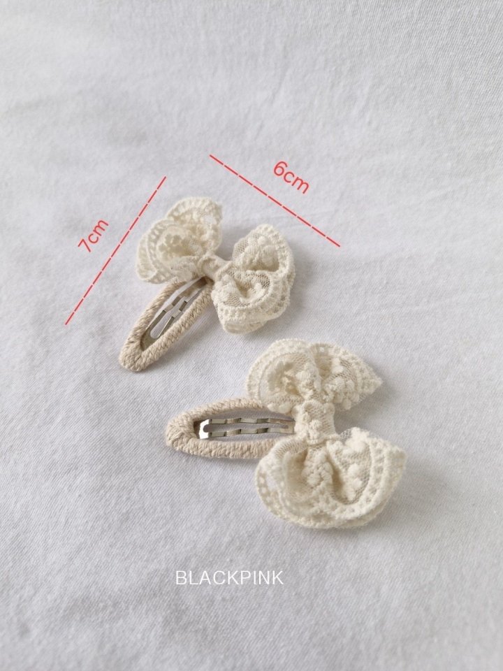 Black Pink - Korean Children Fashion - #childofig - Rothy Lace Snap Clip - 6
