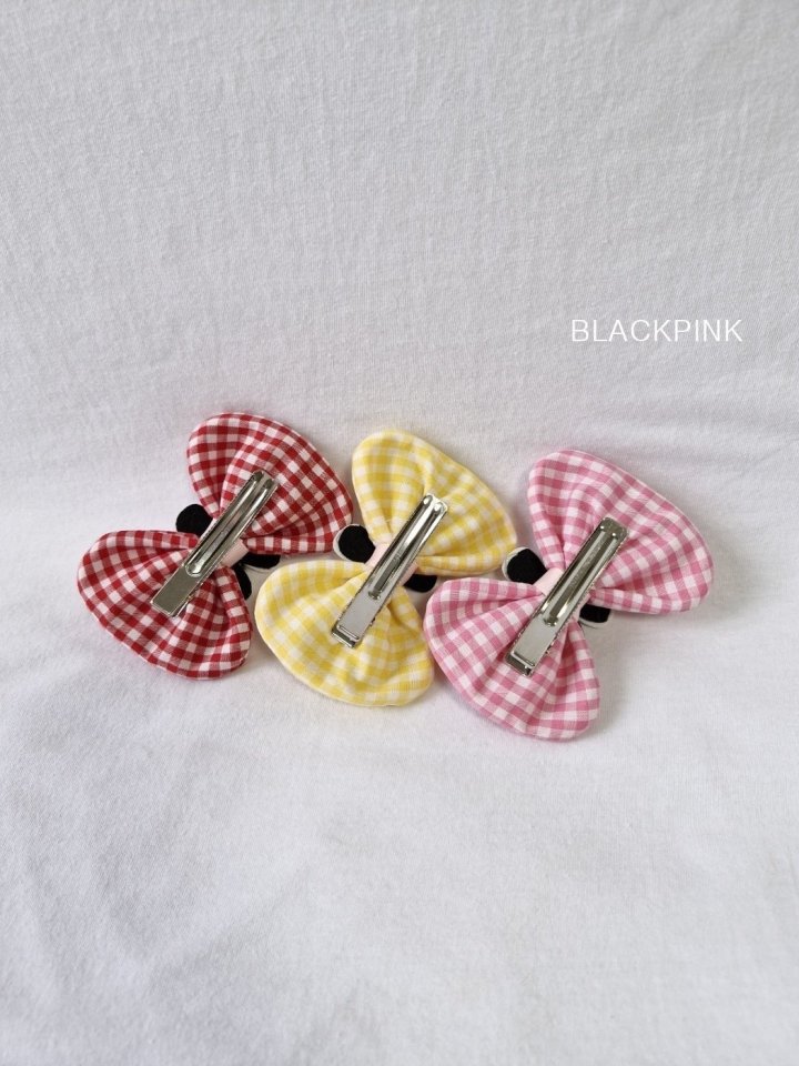 Black Pink - Korean Children Fashion - #childofig - Smile Check Ribbon - 5