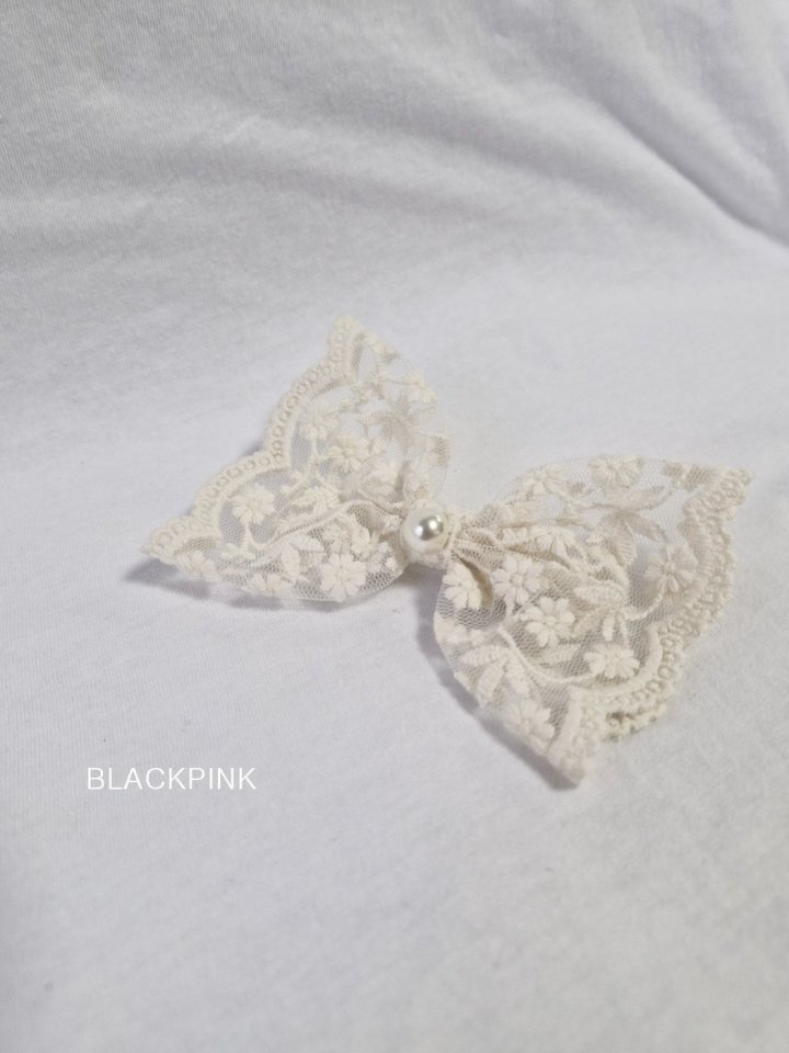 Black Pink - Korean Children Fashion - #childofig - Heather Lace Ribbon Pin - 2