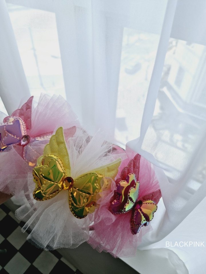 Black Pink - Korean Children Fashion - #childofig - Butterfly Shiny Headband - 12
