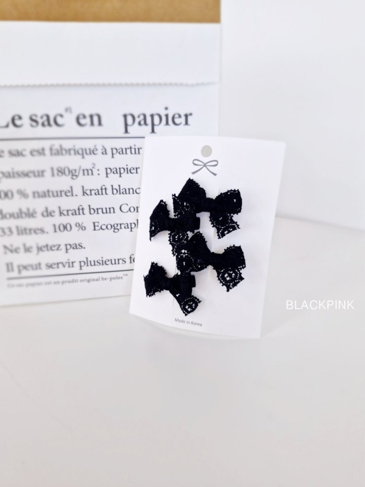 Black Pink - Korean Children Fashion - #childofig - Mini Lace Ribbon Set - 7