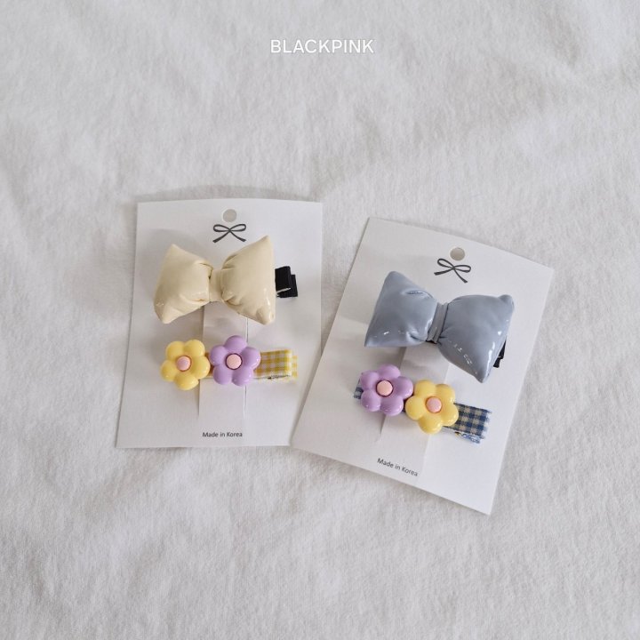 Black Pink - Korean Children Fashion - #childofig - Puffy Flower (set of 2)