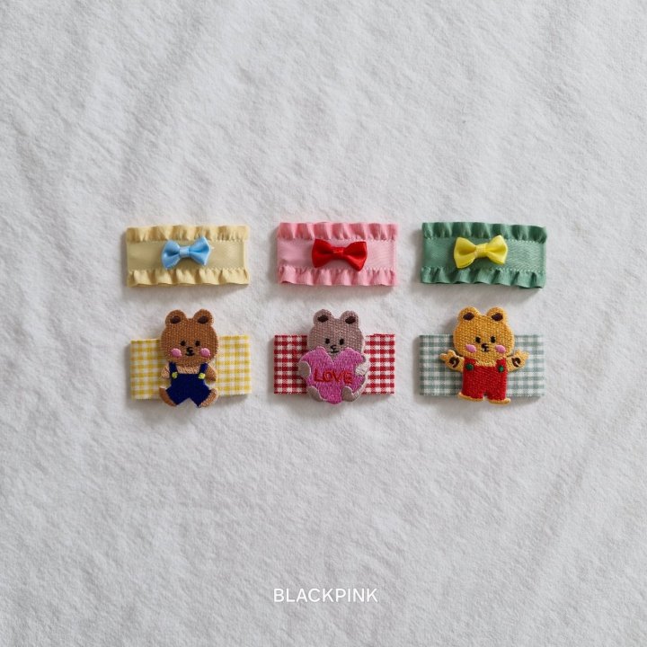 Black Pink - Korean Children Fashion - #childofig - Teddy Frill Ribbon Set - 6