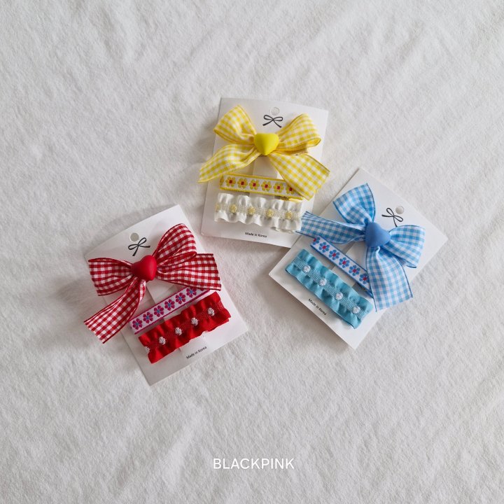Black Pink - Korean Children Fashion - #childofig - Heart Check Frill (set of 3) - 6