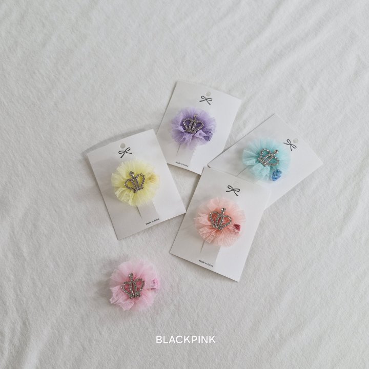 Black Pink - Korean Children Fashion - #childofig - Mini Crown Hair Clip - 10