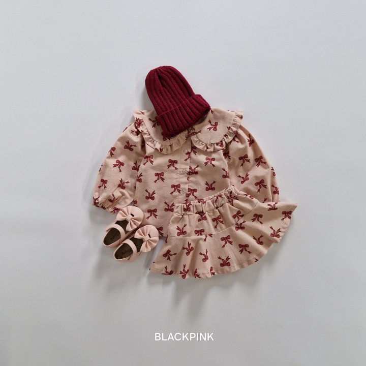 Black Pink - Korean Children Fashion - #childrensboutique - Girl Ribbon Set - 11