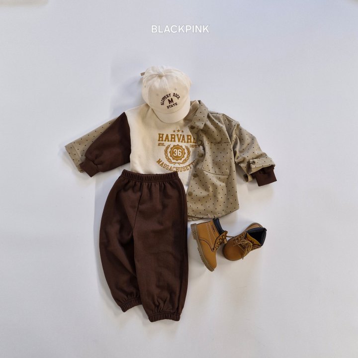 Black Pink - Korean Children Fashion - #childrensboutique - Harvard Raglan Sweatshirt - 7