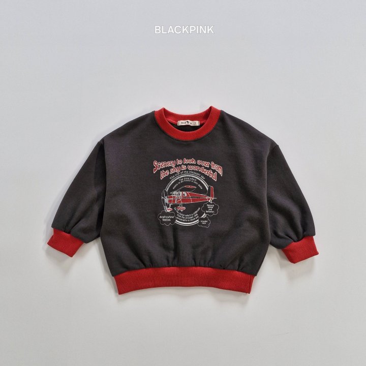 Black Pink - Korean Children Fashion - #childofig - Airplane Sweatshirt - 4