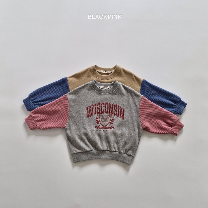Black Pink - Korean Children Fashion - #childrensboutique - Knit Contrast Sweatshirt