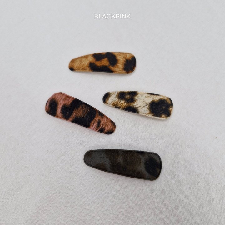 Black Pink - Korean Children Fashion - #childrensboutique - Leopard Snap Clip (set of 4) - 5