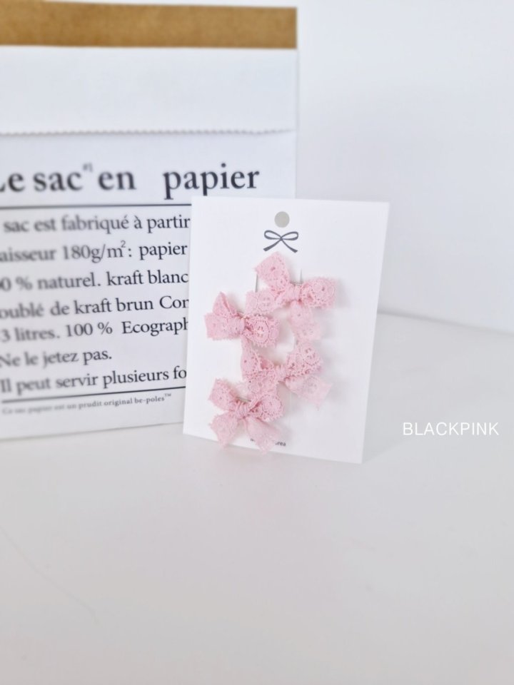 Black Pink - Korean Children Fashion - #childrensboutique - Mini Lace Ribbon Set - 8