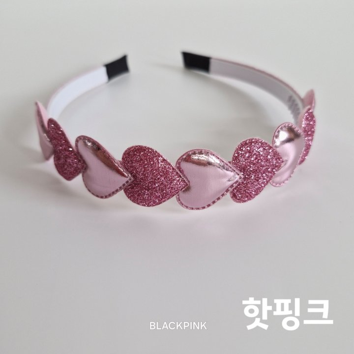 Black Pink - Korean Children Fashion - #childrensboutique - Heart Pearl Headband - 10