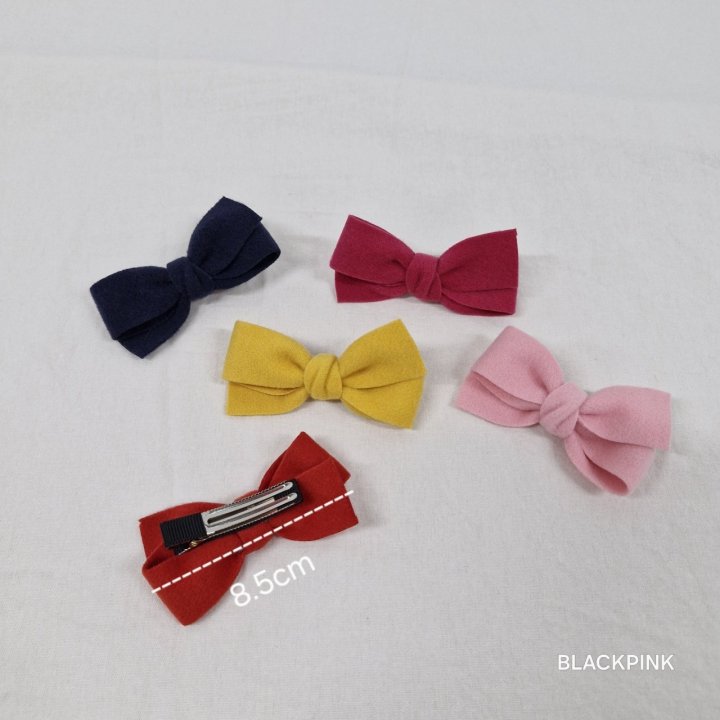Black Pink - Korean Children Fashion - #childrensboutique - Wool Ribbon Hair Clip - 11