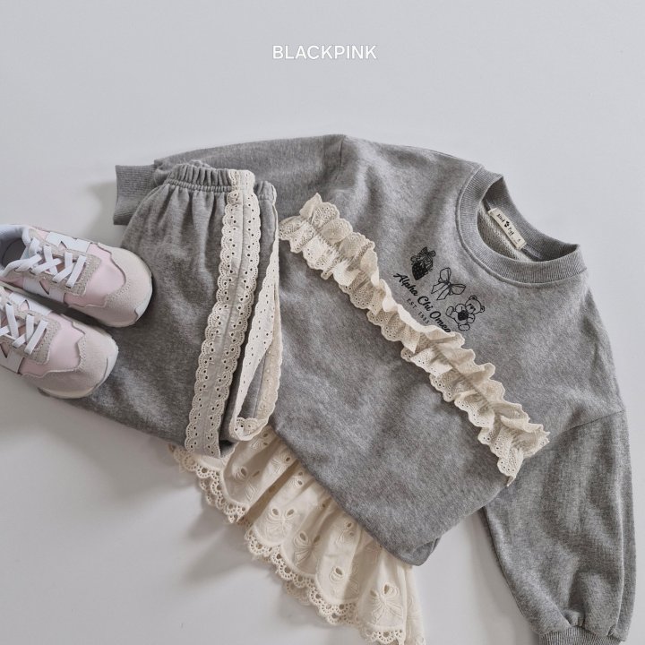 Black Pink - Korean Children Fashion - #designkidswear - Morden Lace Sweatshirt - 7