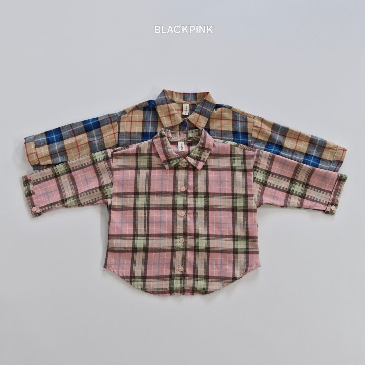 Black Pink - Korean Children Fashion - #childrensboutique - Bright Check Shirt - 4