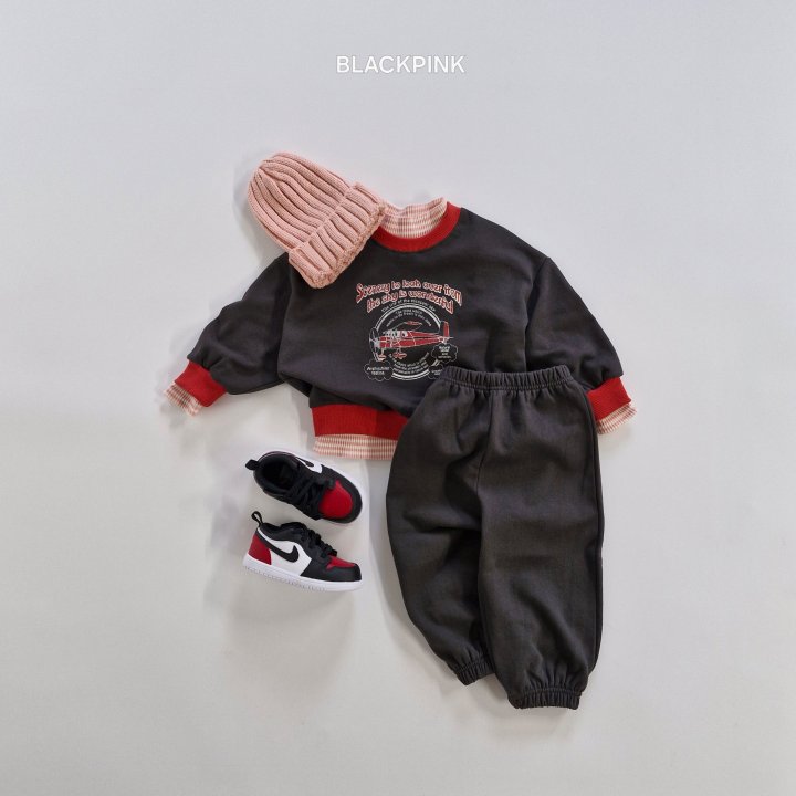 Black Pink - Korean Children Fashion - #designkidswear - Airplane Sweatshirt - 5
