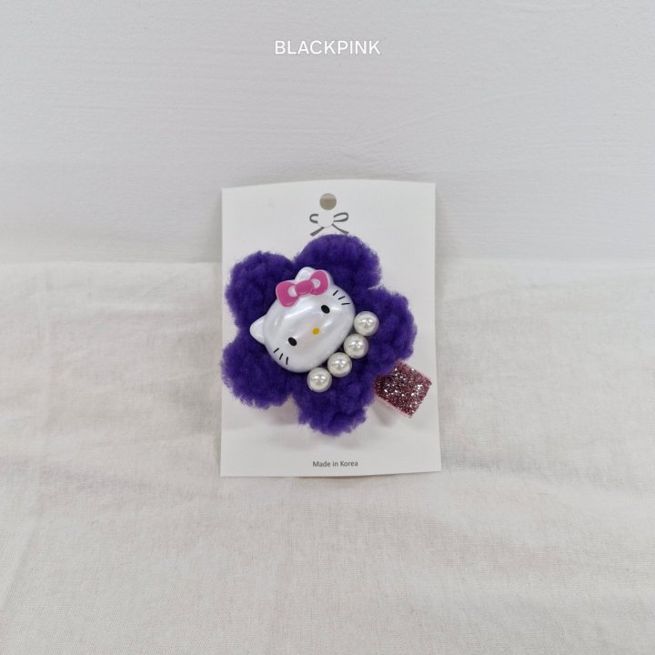Black Pink - Korean Children Fashion - #designkidswear - Kitty Fluffy Hair Clip - 5