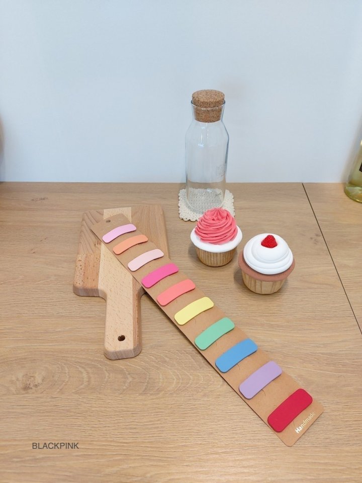 Black Pink - Korean Children Fashion - #designkidswear - Macaron Snap Clip - 2