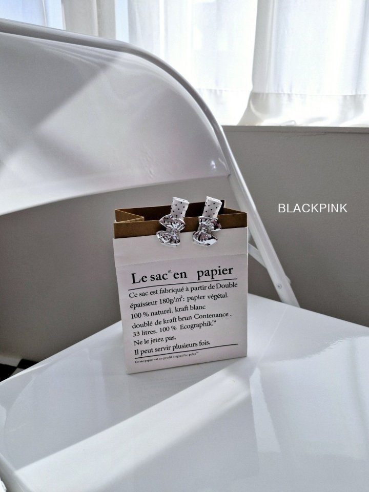 Black Pink - Korean Children Fashion - #designkidswear - Silver Ribbon Dot Pin Set - 11