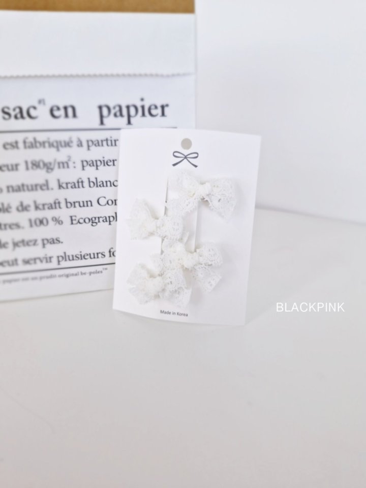 Black Pink - Korean Children Fashion - #designkidswear - Mini Lace Ribbon Set - 9