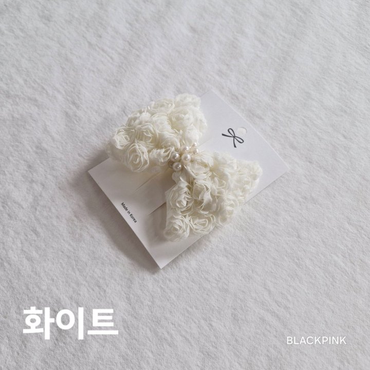 Black Pink - Korean Children Fashion - #designkidswear - Rose Pom-Pom Ribbon Pin - 5