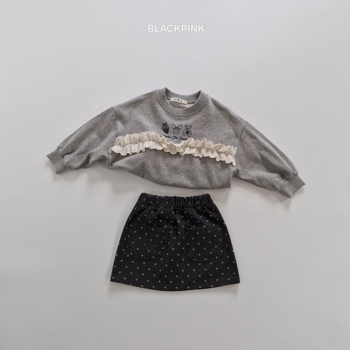 Black Pink - Korean Children Fashion - #discoveringself - Morden Lace Sweatshirt - 8