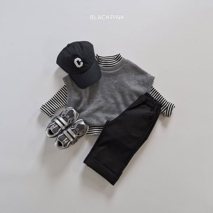 Black Pink - Korean Children Fashion - #discoveringself - Aurora Knit Vest - 6