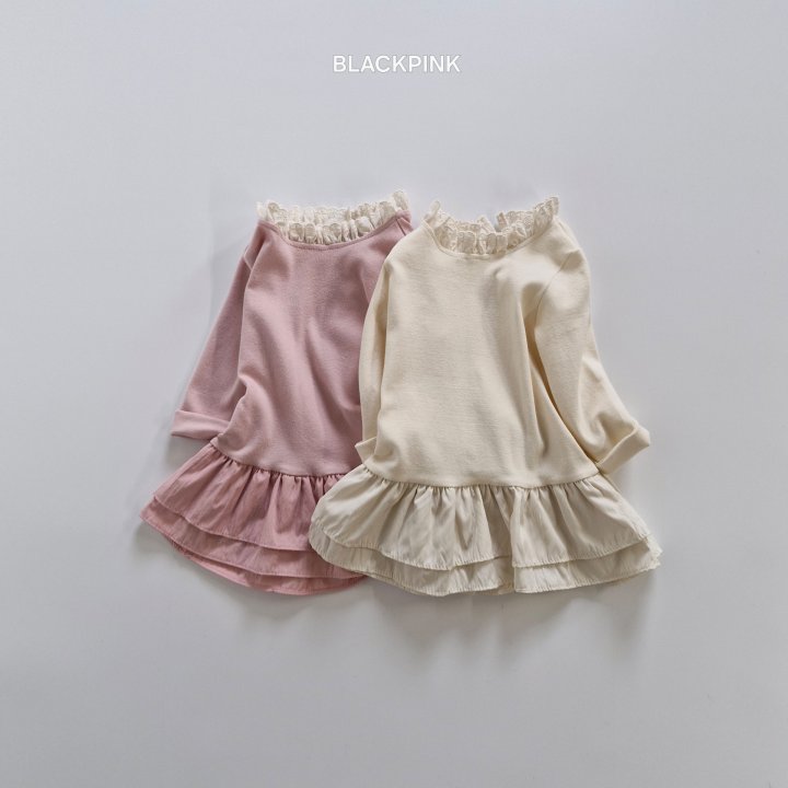 Black Pink - Korean Children Fashion - #discoveringself - Lace Mini One-piece