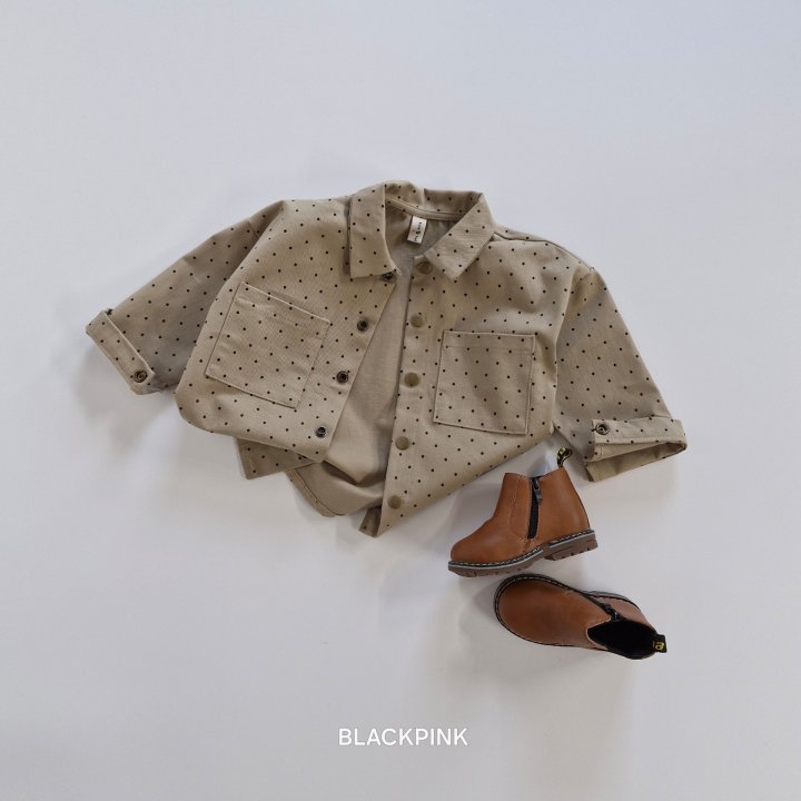 Black Pink - Korean Children Fashion - #discoveringself - Dot Shacket - 11