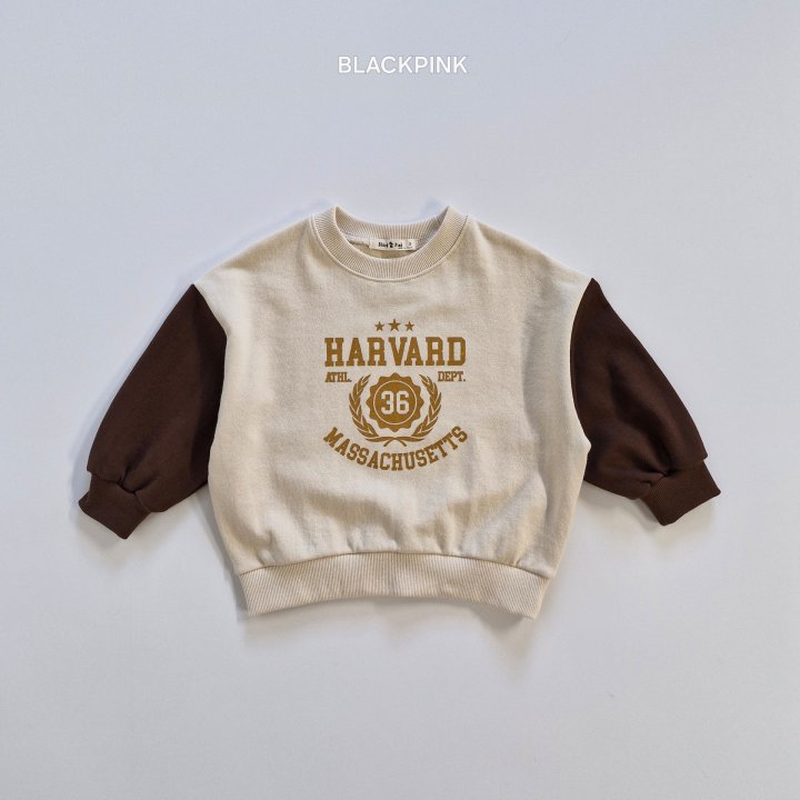Black Pink - Korean Children Fashion - #discoveringself - Harvard Raglan Sweatshirt - 9