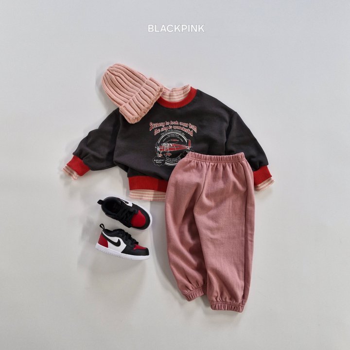 Black Pink - Korean Children Fashion - #discoveringself - Airplane Sweatshirt - 6