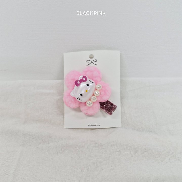 Black Pink - Korean Children Fashion - #discoveringself - Kitty Fluffy Hair Clip - 6