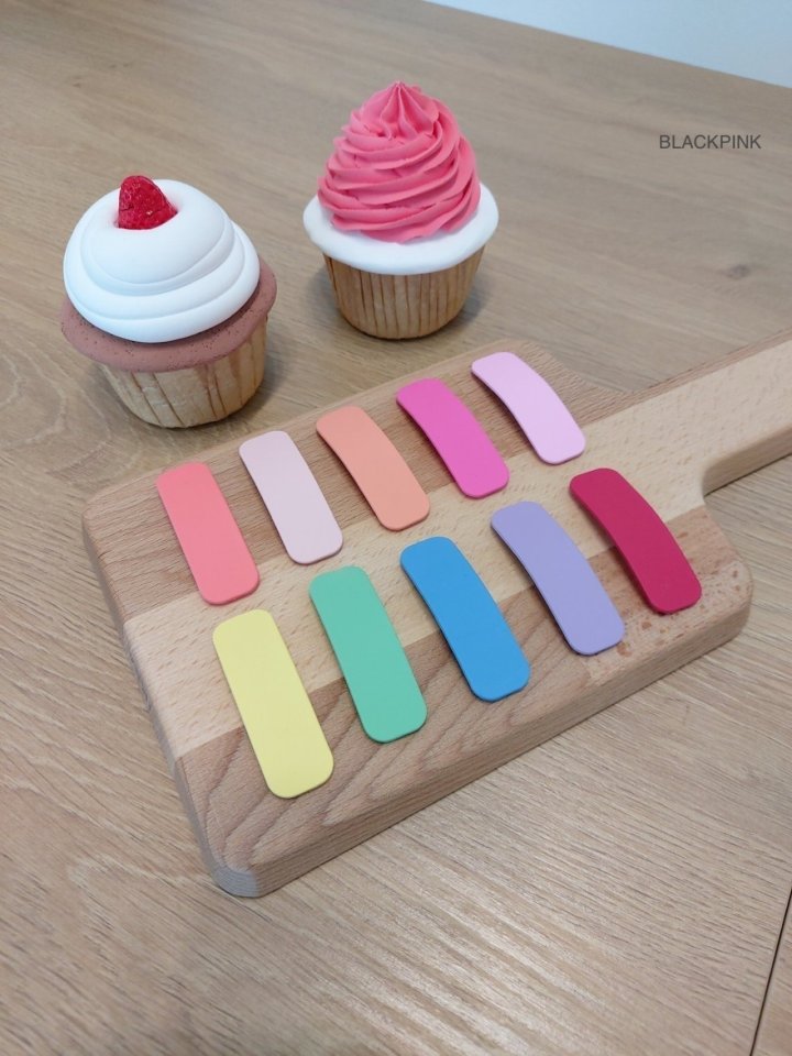 Black Pink - Korean Children Fashion - #discoveringself - Macaron Snap Clip - 3
