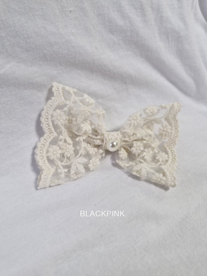 Black Pink - Korean Children Fashion - #discoveringself - Heather Lace Ribbon Pin - 5