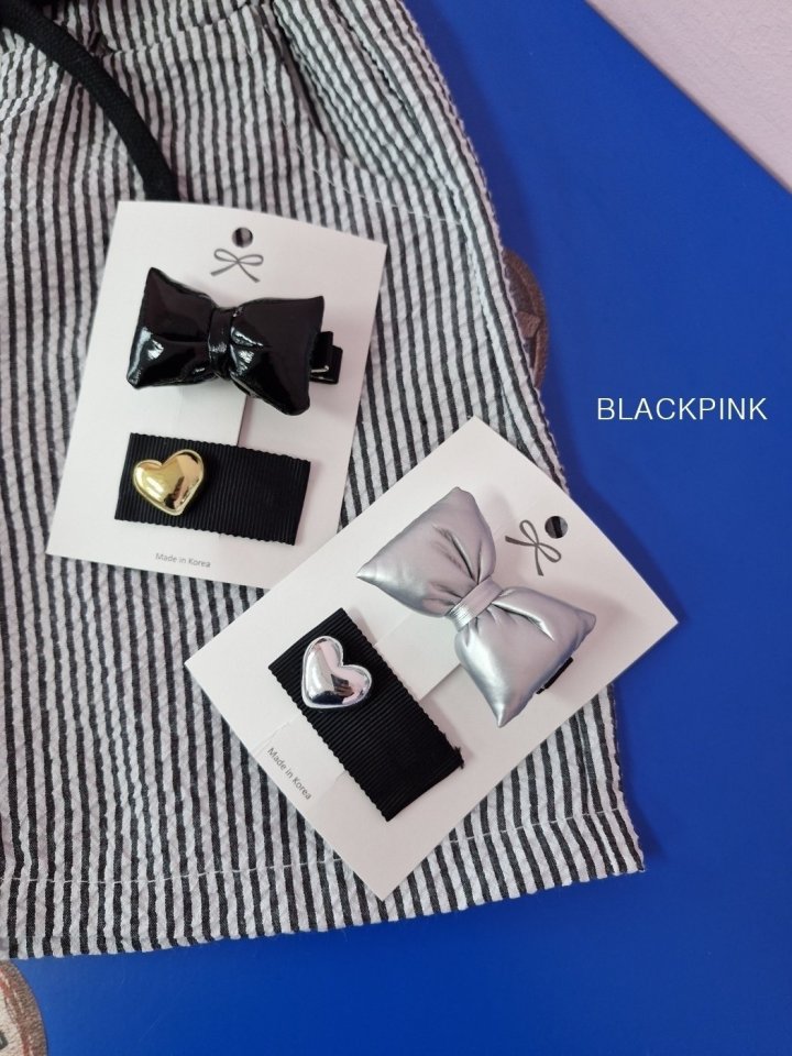 Black Pink - Korean Children Fashion - #designkidswear - Puffy Ribbon (set of 2) - 4