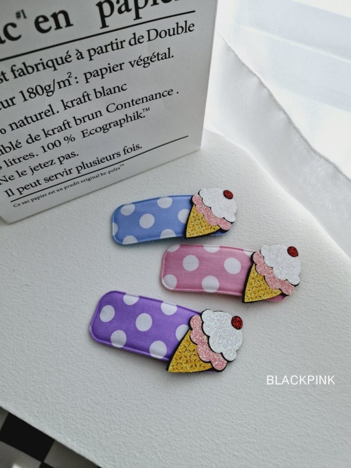 Black Pink - Korean Children Fashion - #discoveringself - Ice Cream Dot Pin