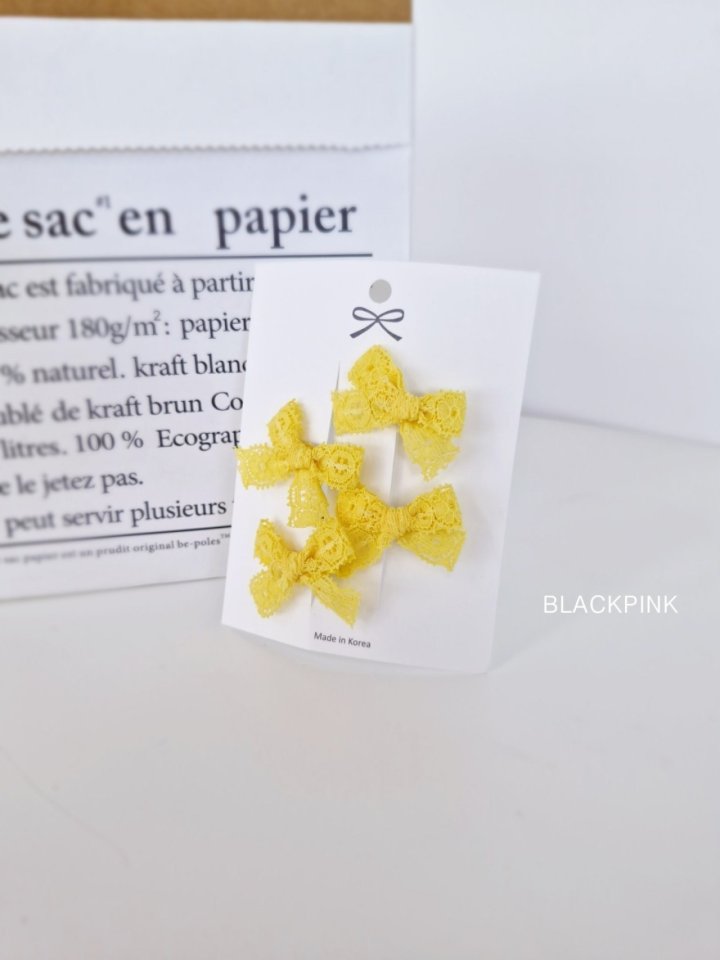 Black Pink - Korean Children Fashion - #discoveringself - Mini Lace Ribbon Set - 10