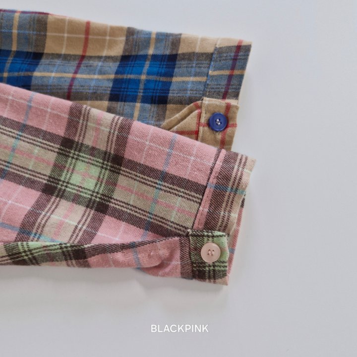Black Pink - Korean Children Fashion - #fashionkids - Bright Check Shirt - 6