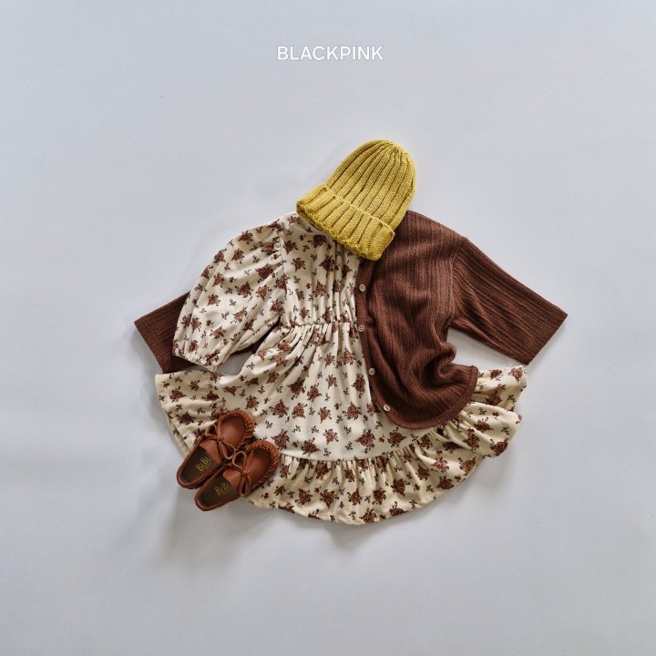 Black Pink - Korean Children Fashion - #discoveringself - Velvet Rose One-piece - 4