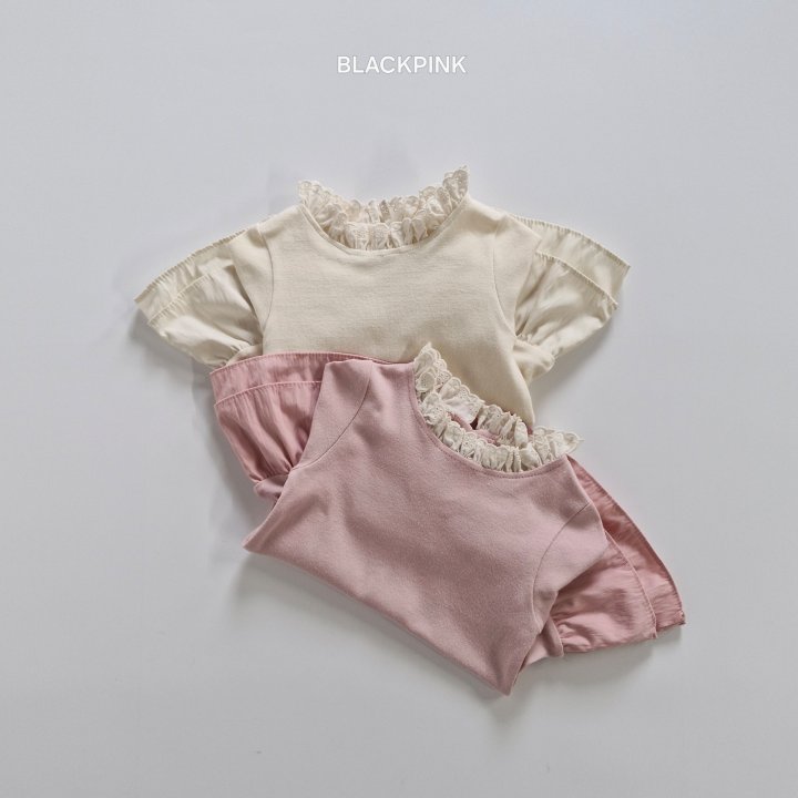 Black Pink - Korean Children Fashion - #fashionkids - Lace Mini One-piece - 2