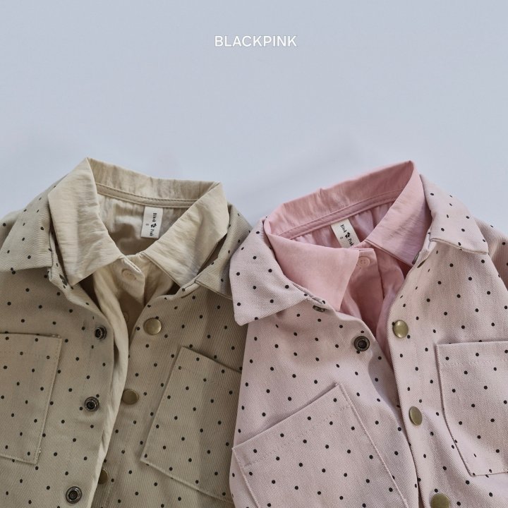 Black Pink - Korean Children Fashion - #fashionkids - Dot Shacket - 12